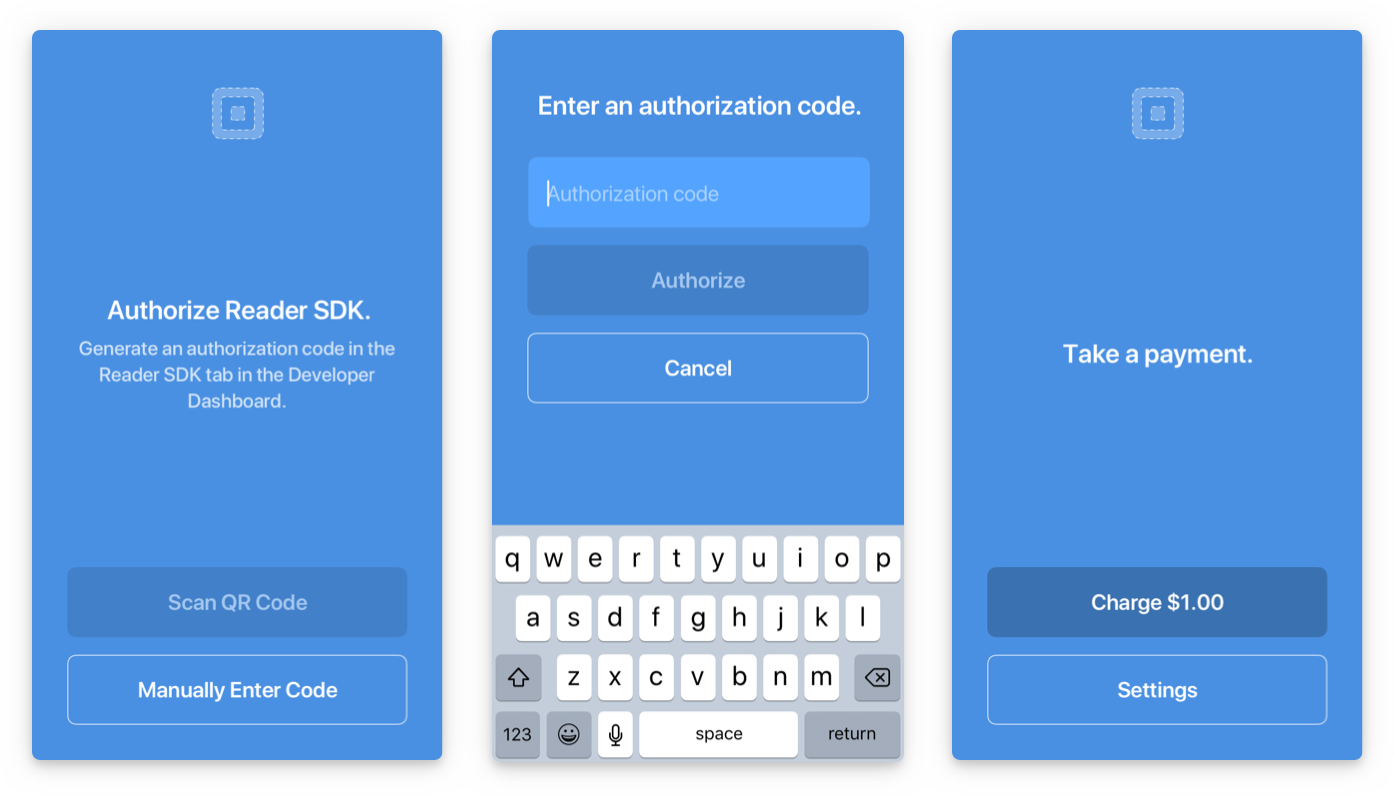 Sampleapp manual code entry