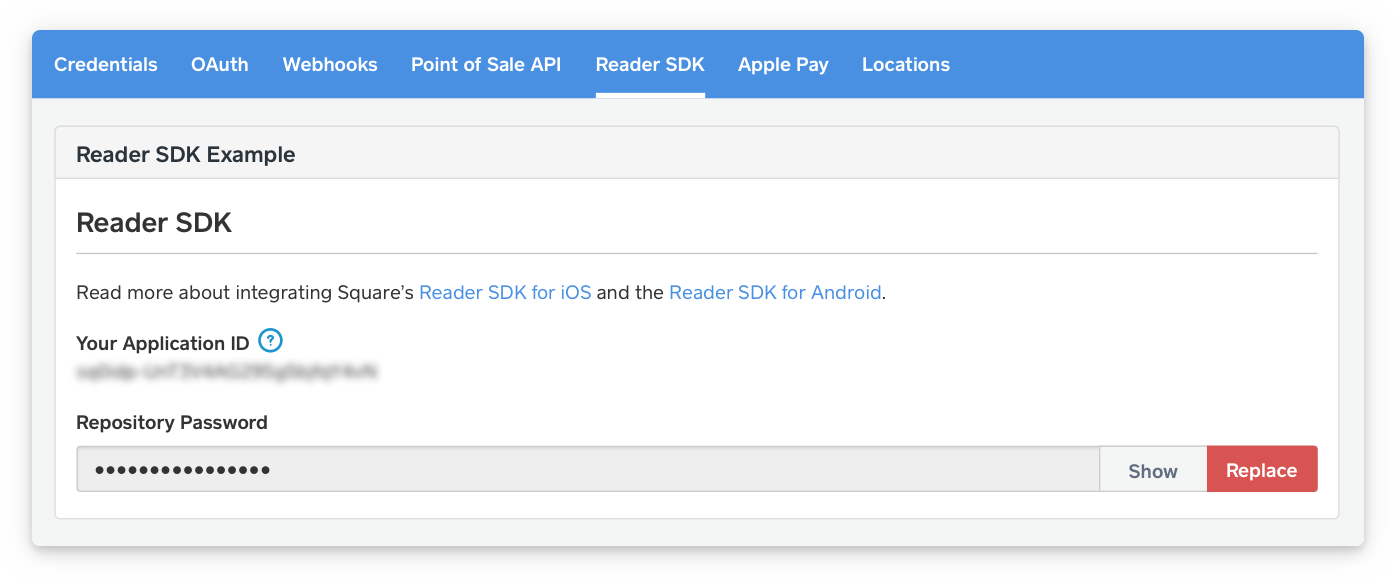 Readersdk settings page