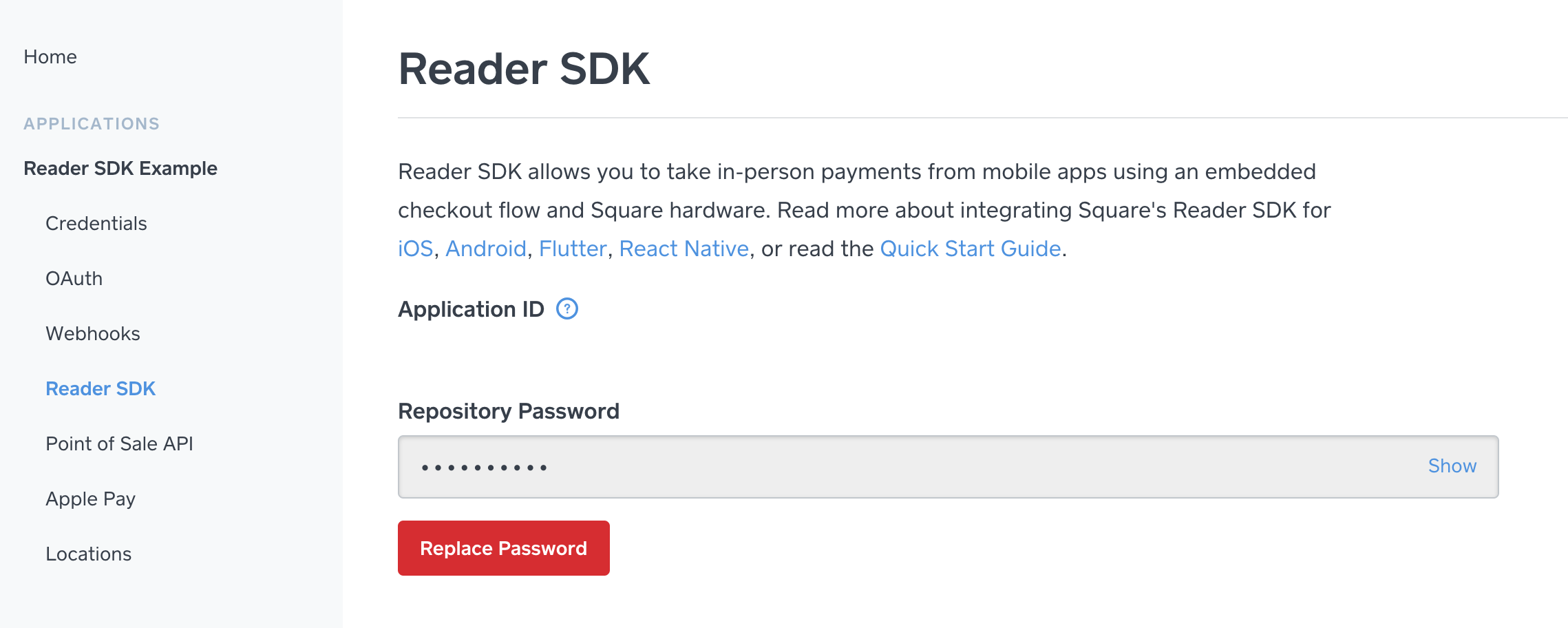 Readersdk settings page